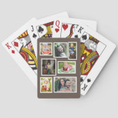 7 Foto Collage Brown Kies uw kleur Pokerkaarten (Achterkant)