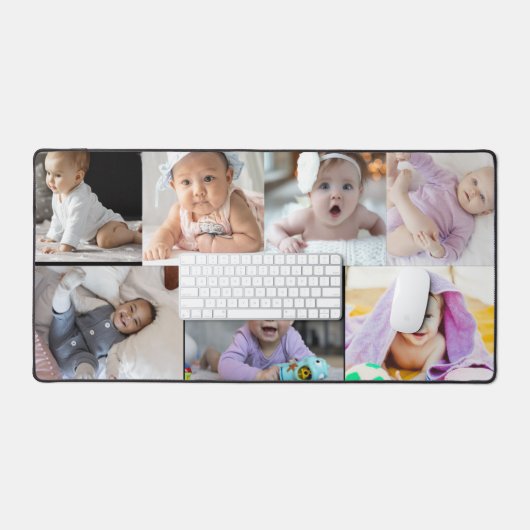 7 Foto Collage Custom Gift Bureaumat (Keyboard & Muis)