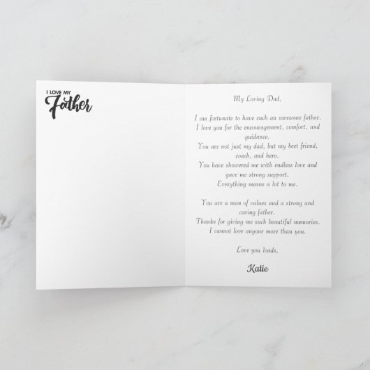 7 Foto collage, eerste Vaderdag  Kaart (Binnen)