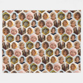 7 Foto Collage - funky hexagon patroon wit Fleece Deken (Voorkant (Horizontaal))