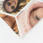 7 Foto Collage - funky hexagon patroon wit Fleece Deken (Hoek)
