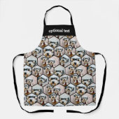 7 Foto Collage - funky hexagon patroon witte tekst Schort (Voorkant)