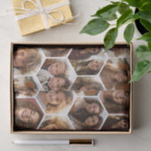 7 Foto Collage - funky hexagon patroon Wrapping P Tissuepapier (Geschenk)