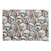 7 Foto Collage - funky hexagon patroon zwart Kussensloop (Voorkant)