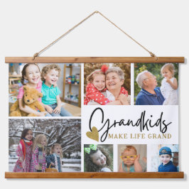 7 Foto-collage kleinkinderen maken het levensgrote Hangend Wandkleed