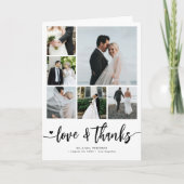 7 foto collage liefde en bedankt bruiloft (Voorkant)