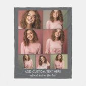 7 Foto Collage - Modern Minimaal Houtskoolwit Fleece Deken (Voorkant)