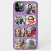 7 Foto Collage Paarse Square Sjabloon iPhone Case iPhone Hoesje (Achterkant)
