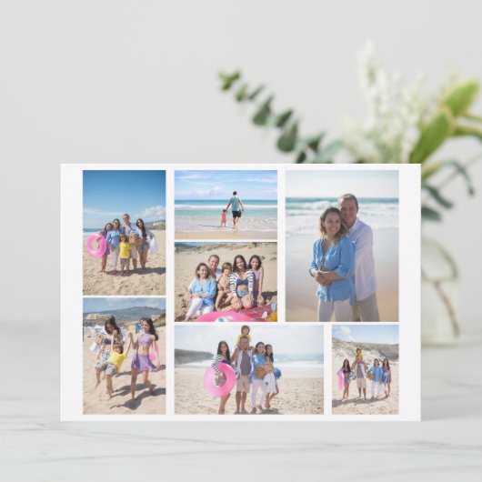 7 Foto collage sjabloon gepersonaliseerd (Staand voorkant)