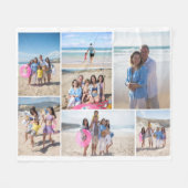 7 Foto collage sjabloon gepersonaliseerd Fleece Deken (Voorkant (Horizontaal))