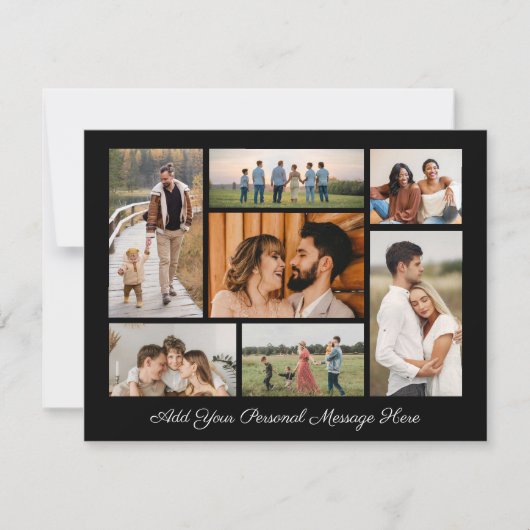 7 Foto Collage Voeg uw eigen wenskaart toe Kaart (Voorkant)