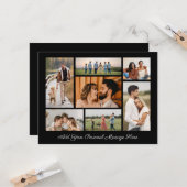 7 Foto Collage Voeg uw eigen wenskaart toe Kaart (Voorkant / Achterkant in situ)