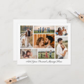 7 Foto Collage Voeg uw eigen wenskaart toe Kaart (Voorkant / Achterkant in situ)