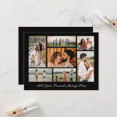 7 Foto Collage Voeg uw eigen wenskaart toe Kaart (Voorkant / Achterkant in situ)