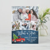 7 Foto: een jaar kerstrood Boerderij Truck Feestdagenkaart (Staand voorkant)