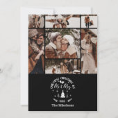 7 Foto Eerste kerst als Mr & Mrs. Feestdagenkaart (Voorkant)