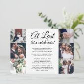 7 Foto Eindelijk Huwelijkssluiting Bruiloft Kaart (Staand voorkant)