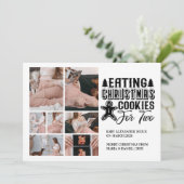 7 Foto Kerstkoekjes voor 2 Zwangerschap Feestdagenkaart (Staand voorkant)