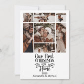 7 foto minimalistische eerste kerstwoning feestdagenkaart (Voorkant)
