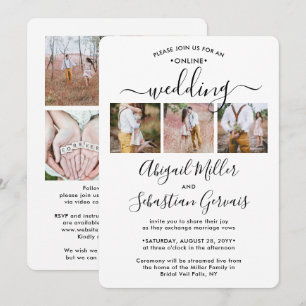 7 Foto Online Virtuele Trouwceremonie Elegant Kaart