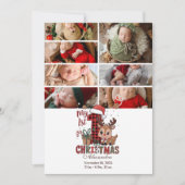 7 Foto Plaid Rendier Eerste Kerstmis Feestdagenkaart (Voorkant)