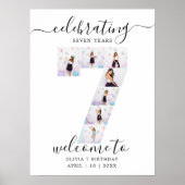 7 Foto Verjaardag welkomstbord, hem of haar Poster (Voorkant)