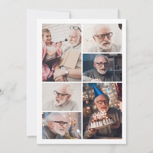 7-foto viering van het leven/begrafenis/gedenkteke kaart (Achterkant)