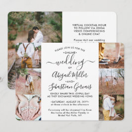 7 Foto virtuele bruiloft Livestream online-ceremon Kaart