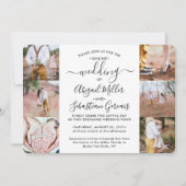 7 Foto virtuele bruiloft Livestream online-ceremon Kaart (Voorkant)