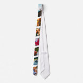 7 Foto: White Stripe Stropdas Sjabloon Edge Gedruk (Achterkant)