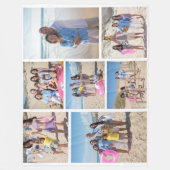 7 Fotocollage familie sjabloon gepersonaliseerd Fleece Deken (Voorkant)