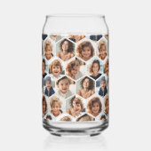 7 Fotocollage - funky hexagon patroon Blikvorm Glas (Rechts)