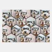 7 Fotocollage - funky hexagon patroon Inpakpapier Vel (Voorkant 3)