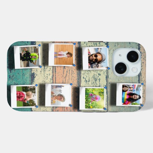 7 fotocollage iPhone 15 gepersonaliseerd stoer Case-Mate iPhone Case (Achterkant (horizontaal))