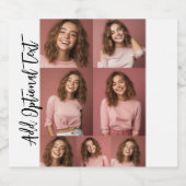 7 Fotocollage - Modern Minimal White Bier Etiket (Enkel label)