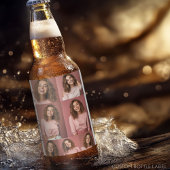 7 Fotocollage - Modern Minimal White Bier Etiket