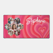 7 Fotocollage Psychedelic Heart Calligraphy Naam Bureaumat (Voorkant)