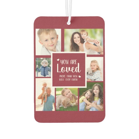 7 Fotocollage U bent dol op rood wit Luchtverfrisser (Achterkant)