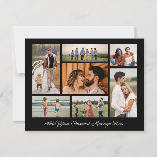 7 Fotocollage Voeg uw eigen Wenskaart toe Kaart (Voorkant)