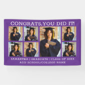 7 Fotocongressen Afstuderen 2023 Paars Afstuderen Spandoek (Horizontaal)