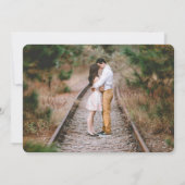 7 Fotoparaten Vrijgezellenfeest Chic Modern Script Kaart (Achterkant)