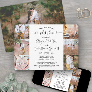 7 Foto's Bruiloft Uitnodiging Chic Modern Letterty