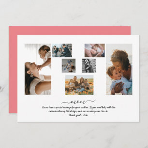 7 Foto's Collage M Shape - Moederdag Kaart