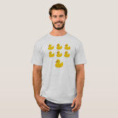 7 Funny Yellow Rubber Ducky Ducks T-shirt (Voorkant volledig)