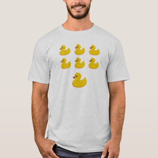 7 Funny Yellow Rubber Ducky Ducks T-shirt (Voorkant)