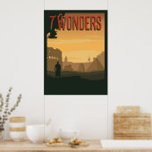 7 Game-minimalistische reisstijl Ga op het moederb Poster (Keuken)