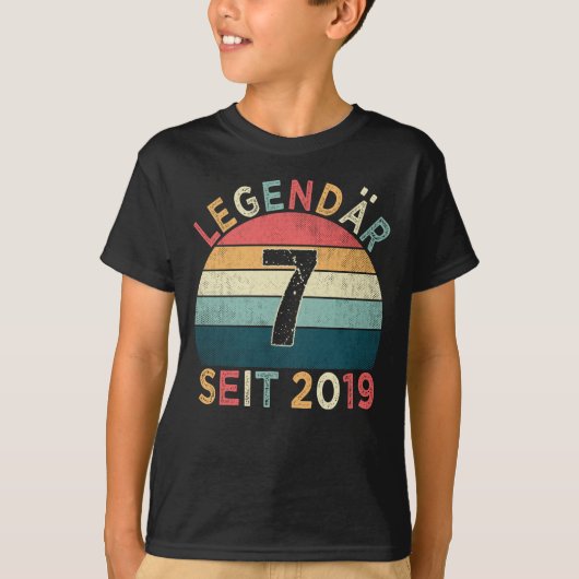 7. Geburtstag Legendär Seit 2019 Jahrgang T-shirt (Voorkant)