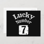 7 - Gelukkig Nummer 7 Geluk Briefkaart (Voorkant / Achterkant)