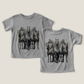 7 gelukkige witte paarden (Ontwerp Voorkant & Achterkant)