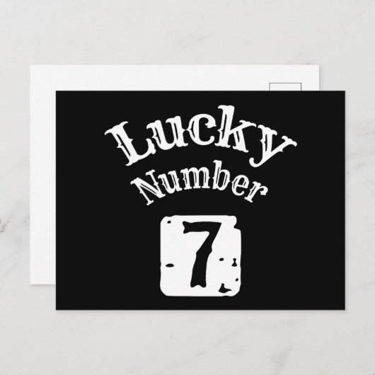 7 - Geluksgetal 7 Geluk Briefkaart (Voorkant / Achterkant)